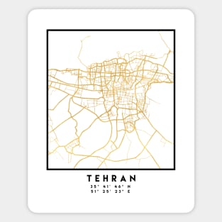 TEHRAN IRAN CITY STREET MAP ART Magnet